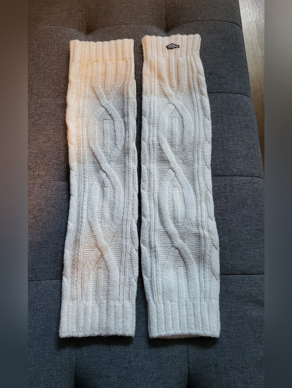 Roots Cream Cable Knit Leg Warmers
